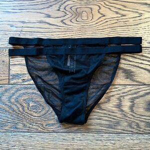 NWT Victoria Secret black, sheer string, bikini, panties D14‎